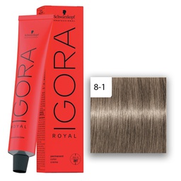 [M.13827.263] Schwarzkopf Professional IGORA ROYAL Haarfarbe 8-1 Hellblond Cendré  60ml