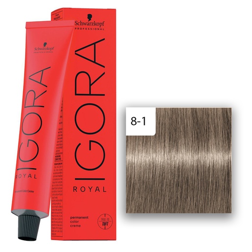 Schwarzkopf Professional IGORA ROYAL Haarfarbe 8-1 Hellblond Cendré  60ml