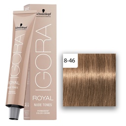 [M.13828.358] Schwarzkopf Professional IGORA ROYAL Nude Tones Haarfarbe 8-46 Hellblond Beige Schoko  60ml