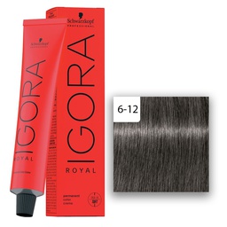 [M.13835.864] Schwarzkopf Professional IGORA ROYAL Haarfarbe 6-12 Dunkelblond Cendré Asch  60ml