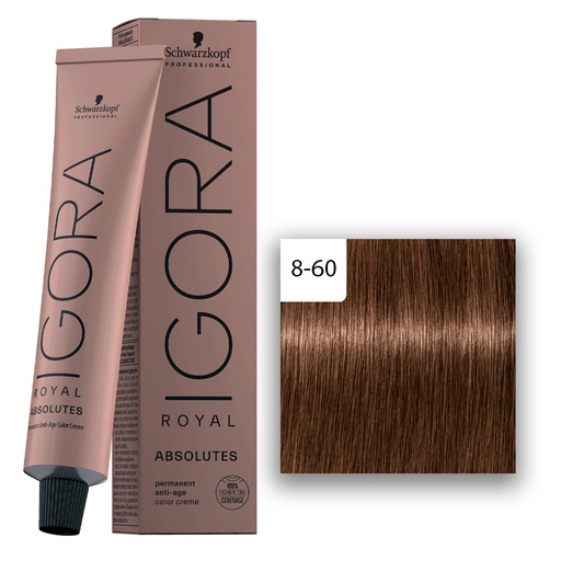 Schwarzkopf Professional IGORA ROYAL Absolutes Haarfarbe 8-60  Hellblond Schoko Natur  60ml