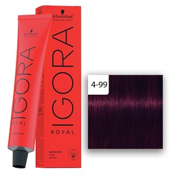 [M.13848.482] Schwarzkopf Professional IGORA ROYAL Haarfarbe 4-99 Mittelbraun Violett Extra   60ml