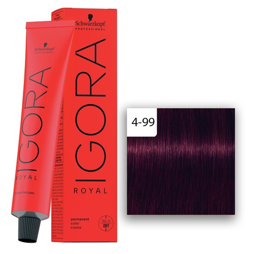 Schwarzkopf Professional IGORA ROYAL Haarfarbe 4-99 Mittelbraun Violett Extra   60ml