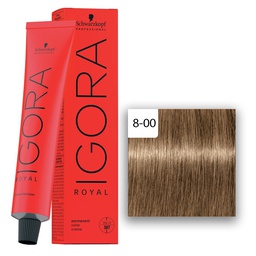 [M.13849.249] Schwarzkopf Professional IGORA ROYAL Haarfarbe 8-00 Hellblond Natur Extra  60ml