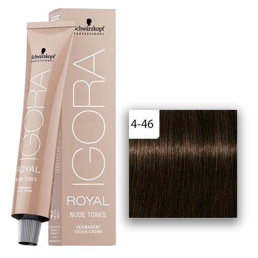 Schwarzkopf Professional Igora Royal Nude Tones Haarfarbe 4-46 Mittelbraun Beige Schoko  60ml