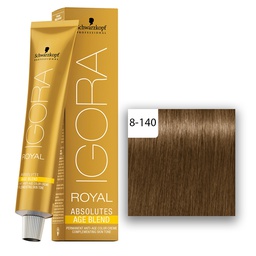 [M.13902.620] Schwarzkopf Professional IGORA ROYAL Absolutes Age Blend Haarfarbe 8-140 Hellblond Cendré Beige   60ml