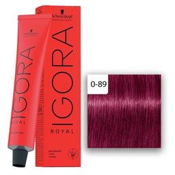 [M.13903.997] Schwarzkopf Professional IGORA ROYAL Haarfarbe 0-89 Rot Violett Konzentrat  60ml