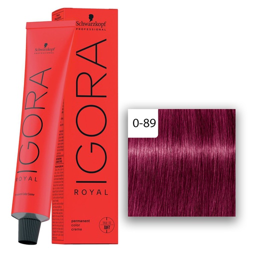Schwarzkopf Professional IGORA ROYAL Haarfarbe 0-89 Rot Violett Konzentrat  60ml