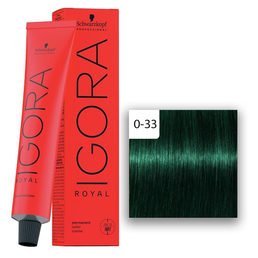 Schwarzkopf Professional IGORA ROYAL Haarfarbe 0-33 Anti Rot Konzentrat   60ml