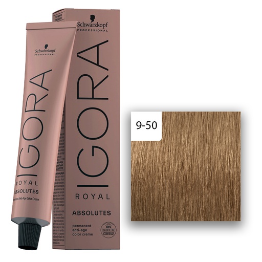 Schwarzkopf Professional IGORA ROYAL Absolutes Haarfarbe 9-50 Extra Hellblond Gold Natur  60ml