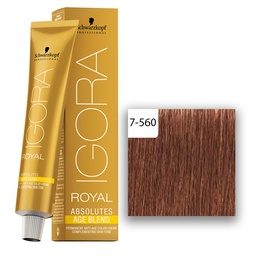 [M.13935.545] Schwarzkopf Professional IGORA ROYAL Absolutes Age Blend Haarfarbe 7-560 Mittelblond Gold Schoko  60ml