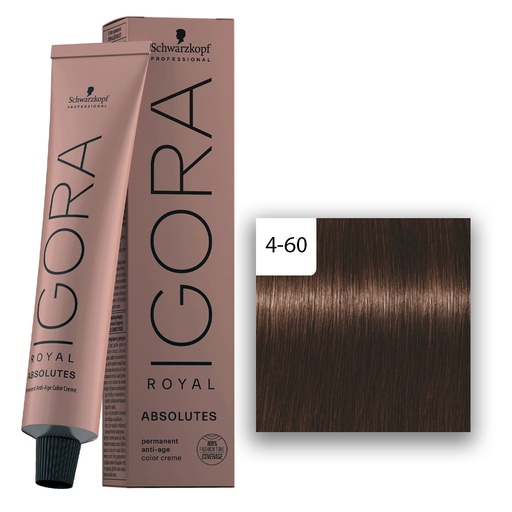  Schwarzkopf Professional Igora Royal Absolutes Haarfarbe 60 ml 4-60 Mittelbraun Schoko Natur