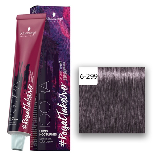 Schwarzkopf Professional IGORA ROYAL Take Over Lucid Nocturnes Haarfarbe 60 ml 6-299 Dunkelblond Asch Violett Extra