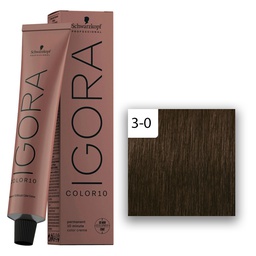 [M.14269.672] Schwarzkopf Professional Igora Color10 Haarfarbe 60ml. 3-0 Dunkel Braun