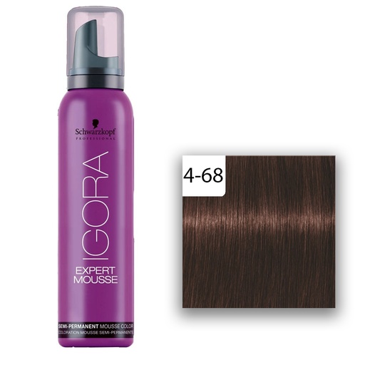  Schwarzkopf Professional Igora Expert Mousse Mittelbraun Schoko Rot 4-68 100ml