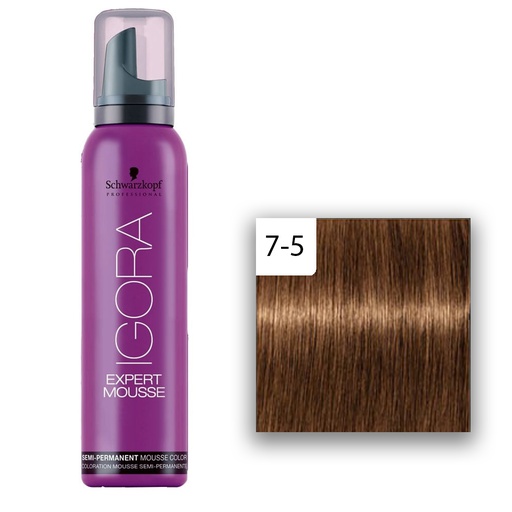  Schwarzkopf Professional Igora Expert Mousse  Mittelbraun Gold 7-5 100ml