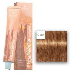 [M.14331.432] Schwarzkopf Professional IGORA ROYAL Take Over Dishelved Nudes Haarfarbe 8-176 Hellblond Cendré Kupfer Schoko 60ml