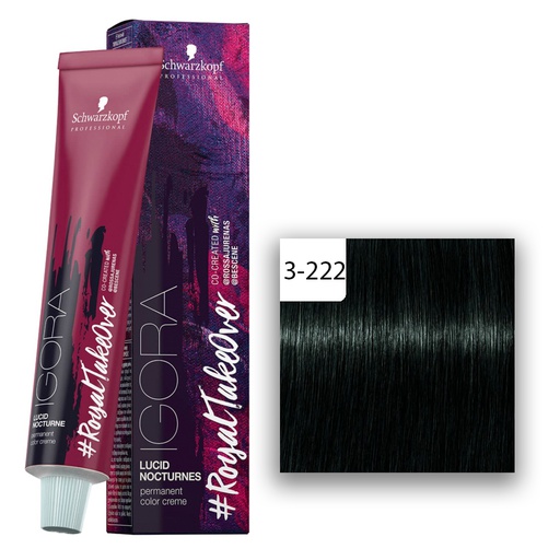 Schwarzkopf Professional IGORA ROYAL Take Over Lucid Nocturnes Haarfarbe 3-222 Dunkelbraun Asch Extra Intensiv  60ml
