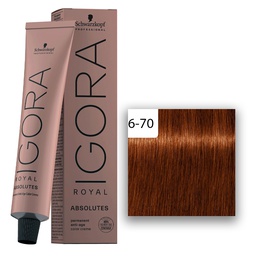 [M.14338.320] Schwarzkopf Professional Igora Royal Absolutes Haarfarbe 60ml 6-70 Dunkelblond Kupfer Natur