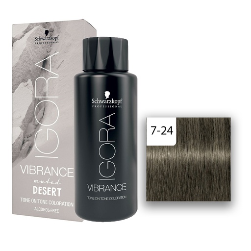 Schwarzkopf Professional Igora Vibrance Muted Desert Haartönung  7-24 Mittelblond Asch Beige 60ml