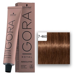 [M.14430.383] Schwarzkopf Professional Igora Royal Absolutes Haarfarbe 60ml 7-460 Mittelblond Beige Schoko Natur
