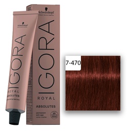 [M.14464.420] Schwarzkopf Professional Igora Royal Absolutes Haarfarbe 60ml 7-470 Mittelblond Kupfer Beige Natur