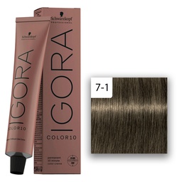 [M.15446.019] Schwarzkopf Professional Igora Color10 Haarfarbe 7-1 Mittelblond Cendré 60ml