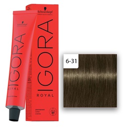 [M.16022.489] Schwarzkopf Professional IGORA ROYAL Haarfarbe Cools 6-31 Dunkelblond Matt Cendré 60ml