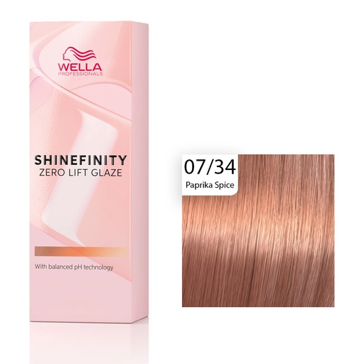 Wella Professional Shinefinity Zero Lift Glaze - 07/34 Paprika Spice 60ml