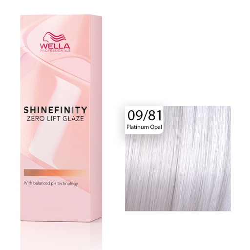 Wella Professional Shinefinity Zero Lift Glaze - 09/81 Platinum Opal 60ml