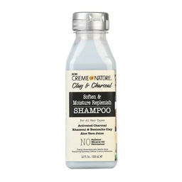 [M.16223.065] Creme Of Nature Clay &amp; Charcoal Replenishing Shampoo 12oz.