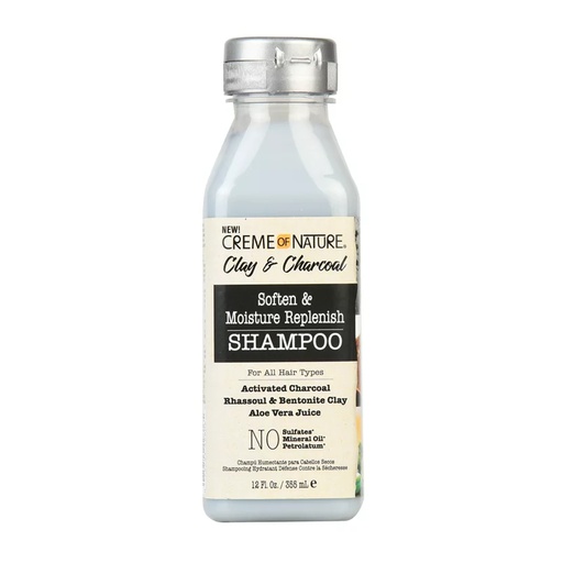 Creme Of Nature Clay &amp; Charcoal Replenishing Shampoo 12oz.
