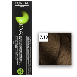 [M.16236.272] L'Oréal Professionnel INOA 7,18 mittelblond asch mokka 60ml