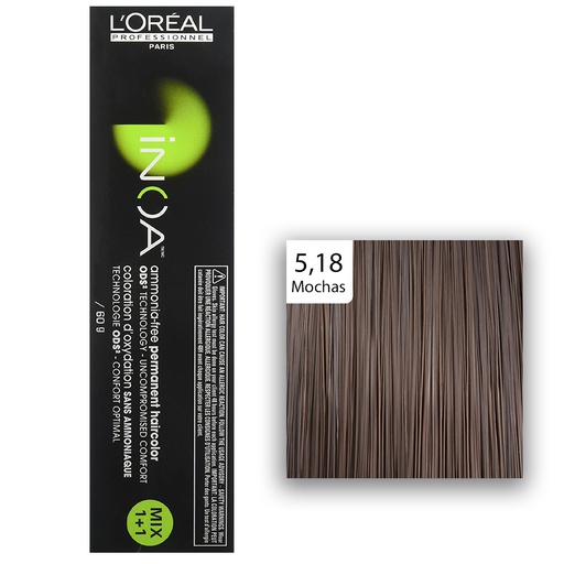 L'Oréal Professionnel INOA 5,18 hellbraun asch mokka 60ml