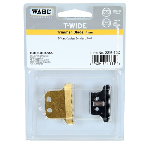 WAHL Professional Gold Schneidsatz Detailer T-Wide Blade Set/ 0,4 mm