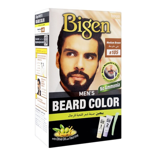 Bigen Men's Beard Colour Medium Brown #105